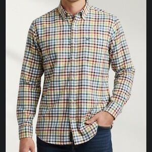 IZOD button front colorful check shirt size XL Men's  Plaid Shirt